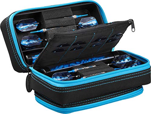 Casemaster by GLD Products Unisex-Erwachsene Casemaster Plazma Pro Darttasche und Handytasche, Schwarz mit pinkem Dart-Etui, Blauer Rand von Casemaster