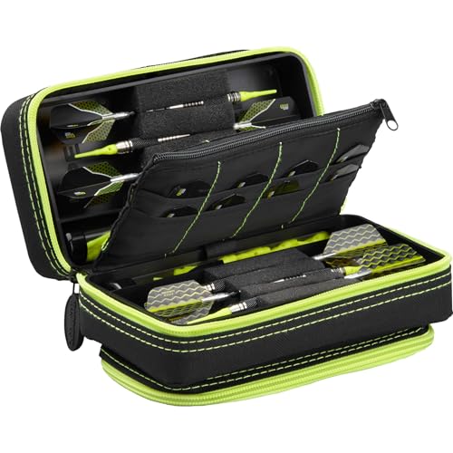 Casemaster Plazma Pro Dart-Etui mit Handyfach, für Stahlspitzen und Softspitze, Schwarz, Unisex-Erwachsene, Plazma Pro Black with Yellow Trim Dart Case and Phone Pocket, gelb Casemaster Plazma Pro Dart-Etui mit Handyfach, für Stahlspitzen und Softspitze, Schwarz, Unisex-Erwachsene, Plazma Pro Black with Yellow Trim Dart Case and Phone Pocket, gelb von Casemaster