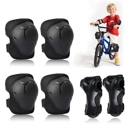 Casenly Knieschoner Kinder, 6 in 1 Schutzausrüstung Inliner Schoner Verstellbare Protektoren Set mit Knieschoner Ellenbogenschoner und Handgelenkschoner für Roller Skateboarden Ski Casenly Knieschoner Kinder, 6 in 1 Schutzausrüstung Inliner Schoner Verstellbare Protektoren Set mit Knieschoner Ellenbogenschoner und Handgelenkschoner für Roller Skateboarden Ski von Casenly