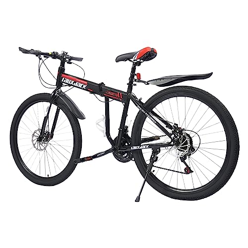 Mountainbike 26 Zoll 21 Gang Klapprad mit Doppelten Stoßdämpfung Kohlenstoffstahl Rahmen, Scheibenbremsen-Fahrräder, Vollgefederte Fahrräder, Große Hilfe für Radsport-Enthusiasten (Schwarz & Rot) Mountainbike 26 Zoll 21 Gang Klapprad mit Doppelten Stoßdämpfung Kohlenstoffstahl Rahmen, Scheibenbremsen-Fahrräder, Vollgefederte Fahrräder, Große Hilfe für Radsport-Enthusiasten (Schwarz & Rot) von Caskunbsy