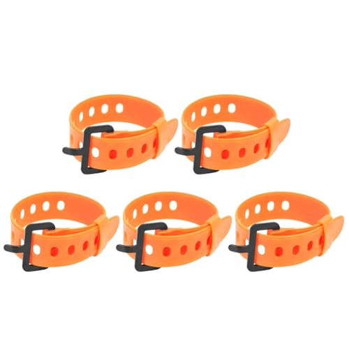 Casstad Gummi-Spanngurt, Hochfester Frachtgürtel, Sport-Wasserflasche, Kompakte Bänder für Taschenlampengepäck, L, Orange von Casstad