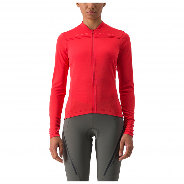 Castelli - Women's Anima 4 Long Sleeve Jersey - Radtrikot Gr S rot von Castelli