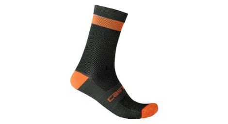 castelli alpha 18 socken khaki   orange von Castelli