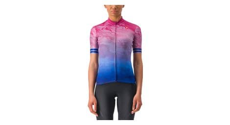 kurzarmtrikot damen castelli marmo multicolor rosa blau von Castelli