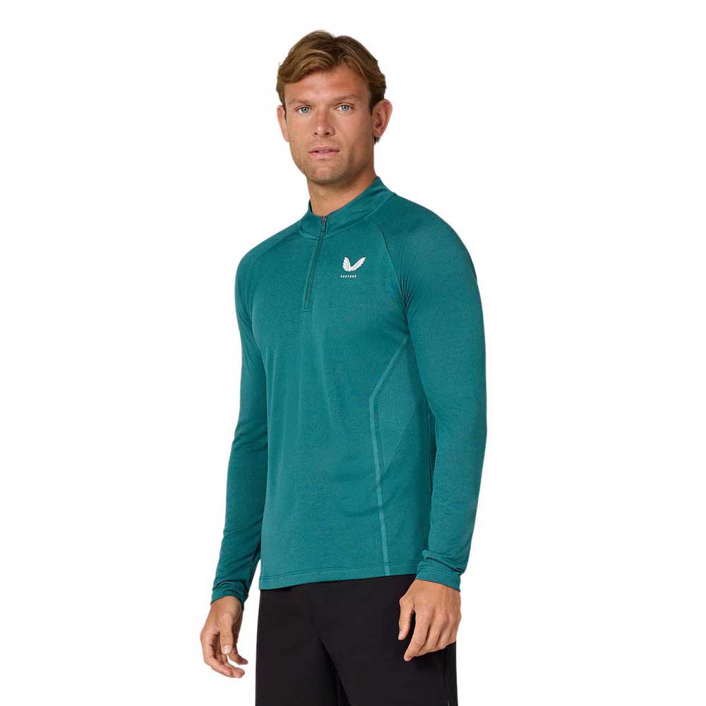 Castore Apex Engineered Knit Half Zip Long Sleeve T-shirt  M Mann von Castore