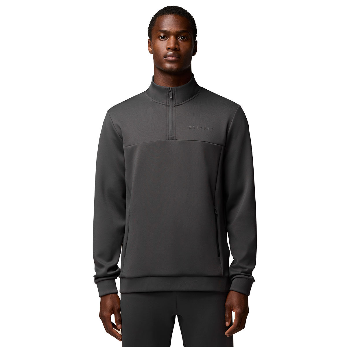 Castore Men's Scuba Quarter Zip Golf Mid Layer, Mens, Gunmetal, Xxl | American Golf von Castore