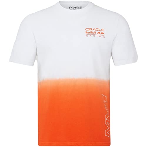 Red Bull Racing F1 Max Verstappen Driver T-Shirt, Orange/Abendrot im Zickzackmuster (Sunset Chevron), M von Castore