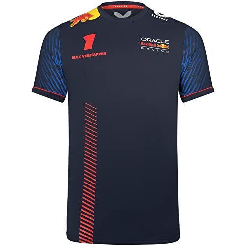 Red Bull Racing F1 Team Max Verstappen 1 Formel T-Shirt Offizielles Formel 1 - Blau - L von Castore