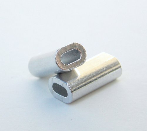 Mini Aluminium Oval Klemmhülsen .8 mm x 7 mm – 100 Stück von Catch All Tackle