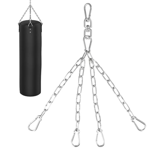 4-Strängige Boxsack Aufhängung Kette, 360-Grad-Drehung Kettenaufhängung für Boxsäcke, 49,5cm Edelstahl Ketten zum Aufhängen von Boxsäcken, Stahlkette für Boxsäcke, Maximale Tragfähigkeit 70 kg 4-Strängige Boxsack Aufhängung Kette, 360-Grad-Drehung Kettenaufhängung für Boxsäcke, 49,5cm Edelstahl Ketten zum Aufhängen von Boxsäcken, Stahlkette für Boxsäcke, Maximale Tragfähigkeit 70 kg von Catime