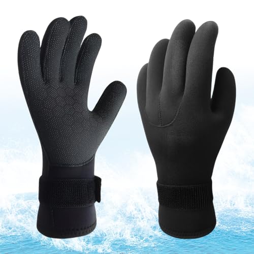 Catime Neoprenhandschuhe Anti-Rutsch, Thermohandschuhe Stoßdämpfend, Neopren Tauchhandschuhe 3mm, Neoprenanzug Handschuhe mit Verstellbarer Handschlaufe zum Schnorcheln Surfen Angeln Wassersport (L) Catime Neoprenhandschuhe Anti-Rutsch, Thermohandschuhe Stoßdämpfend, Neopren Tauchhandschuhe 3mm, Neoprenanzug Handschuhe mit Verstellbarer Handschlaufe zum Schnorcheln Surfen Angeln Wassersport (L) von Catime