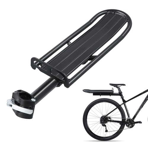 Catime Aluminiumlegierung Fahrrad Gepäckträger, Einstellbares Fahrradregal für Mountainbike, 10 kg Tragkraft, Schwarz Catime Aluminiumlegierung Fahrrad Gepäckträger, Einstellbares Fahrradregal für Mountainbike, 10 kg Tragkraft, Schwarz von Catime
