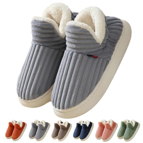 Pluffi Slipper Booties - Pluffi The Cozy & Stylish Slipper, Pluffi Cozy Stylish Slipper for Men and Women (Gray,35-36) von Cautorsy