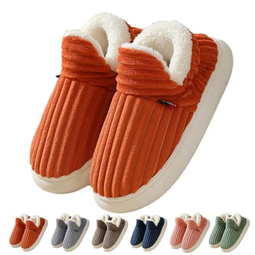 Pluffi Slipper Booties - Pluffi The Cozy & Stylish Slipper, Pluffi Cozy Stylish Slipper for Men and Women (Orange,35-36) von Cautorsy