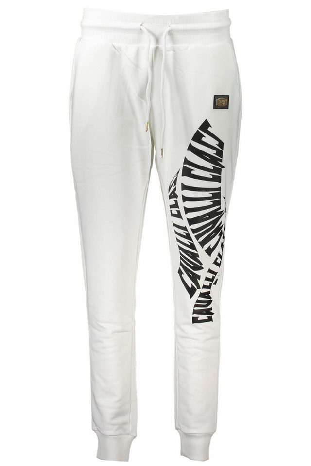 Cavalli Class 5-Pocket-Hose Elegante Damen Sporthose Weiß mit Aufdruck und Kordelzug-Bund Cavalli Class 5-Pocket-Hose Elegante Damen Sporthose Weiß mit Aufdruck und Kordelzug-Bund von Cavalli Class