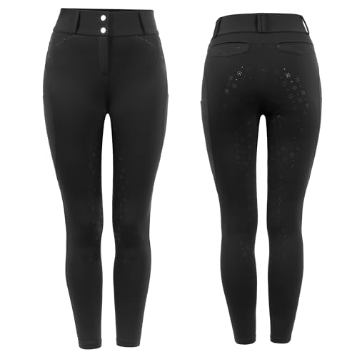 Cavallo CANDERA Grip Mobile Reithose Damen Black Vollbesatz Sportswear, Größe:36 von Cavallo