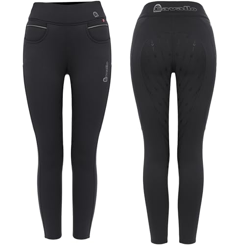 Cavallo Liz Grip RL Damen Reithose Winter Reitleggings schwarz HW 2022, Größe:34 von Cavallo