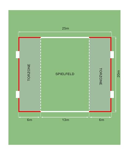 Cawila Academy, Spielfeldbegrenzung mit Schusszonen, 25x20m, rot-Weiss rotweiss One Size Cawila Academy, Spielfeldbegrenzung mit Schusszonen, 25x20m, rot-Weiss rotweiss One Size von Cawila