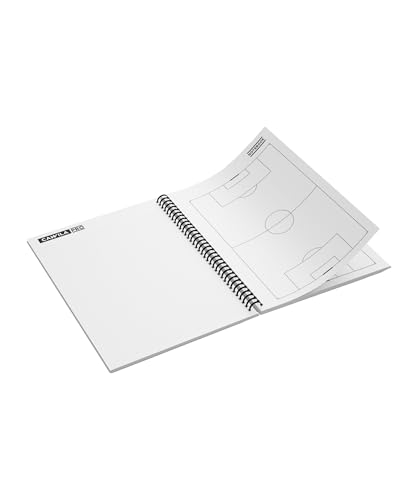 Cawila PRO Notebook, Ringbuchblock, A4, 100 Blatt, Fußball Lehrblock für Trainer Weiss One Size von Cawila