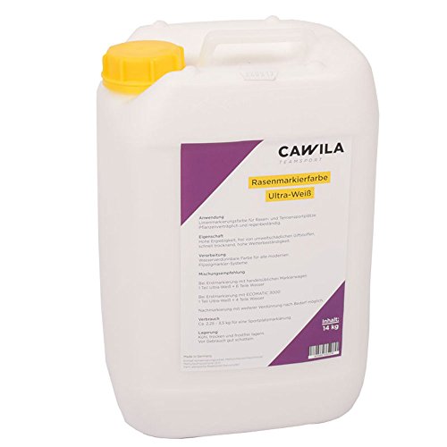 Cawila Sportplatzmarkierungsfarbe zum Abkreiden von Sportplätzen, Rasenmarkierungsfarbe Weiss One Size Cawila Sportplatzmarkierungsfarbe zum Abkreiden von Sportplätzen, Rasenmarkierungsfarbe Weiss One Size von Cawila
