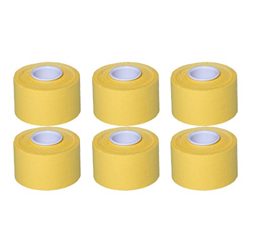 Cawila Sporttape Color 6 Rollen farbiges Tapeverband, 3,8cm x 10m gelb 3.8 cm x 10 m von Cawila