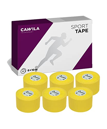 Cawila Sporttape Color 6 Rollen farbiges Tapeverband, 3,8cm x 10m gelb 3.8 cm x 10 m von Cawila