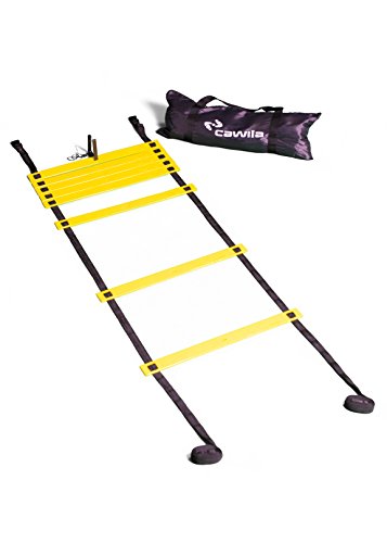 Cawila Equipment - Trainingszubehör Koordinationsleiter XL 8m gelb 4 Meter von Cawila