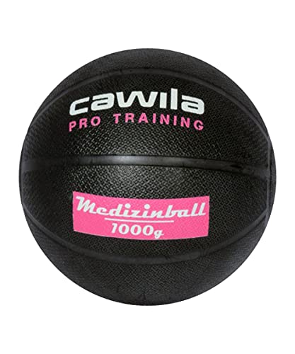 Cawila PRO Training, Gummi Gewichtsball, ideal für Fitness, Sport und Freizeit schwarz 1,0kg von Cawila