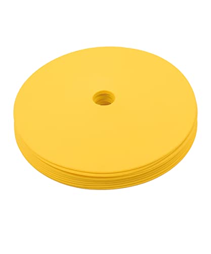 Cawila Equipment - Trainingszubehör Gummi Markierungsscheiben 10er Set | rutschfeste Floormarker | 15cm | gelb One Size von Cawila
