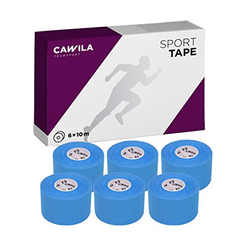 Cawila Sporttape Color 6 Rollen farbiges Tapeverband, 3,8cm x 10m blau 3.8 cm x 10 m von Cawila