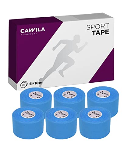 Cawila Sporttape Color 6 Rollen farbiges Tapeverband, 3,8cm x 10m blau 3.8 cm x 10 m von Cawila