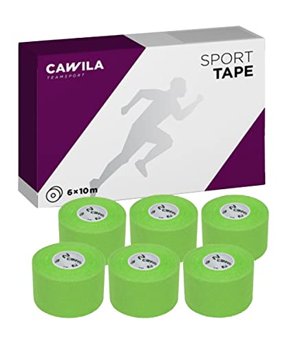 Cawila Sporttape Color 6 Rollen farbiges Tapeverband, 3,8cm x 10m Gruen 3.8 cm x 10 m von Cawila