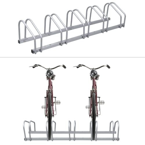 Cecaylie Fahrradständer Für 5 Fahrräder Bodenständer Abstellständer Mehrfachständer Geeignet für Fahrräder von 35-55 cm Stellplatz 30cm verzinktem Stahl Passt auf die meisten Fahrräder 130x32x26 cm Cecaylie Fahrradständer Für 5 Fahrräder Bodenständer Abstellständer Mehrfachständer Geeignet für Fahrräder von 35-55 cm Stellplatz 30cm verzinktem Stahl Passt auf die meisten Fahrräder 130x32x26 cm von Cecaylie