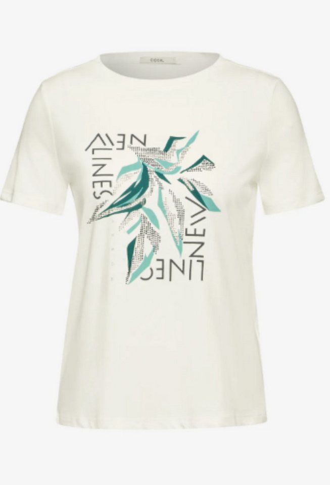 Cecil T-Shirt - mit Frontprint - Shirt - Kurzarmshirt - Multi Leaves FP T-Shirt von Cecil