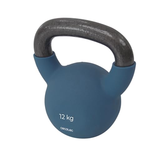 Cecotec Kettlebell-Gewicht von 12 kg Drumfit KettleBell 12000 Neo. Neopren-Beschichtung, Gusseisen, ergonomischer Griff, ästhetisches Design und leicht zu reinigen, Abmessungen 19,6x16x22,8 cm von Cecotec