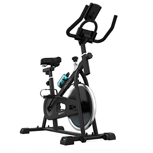 Cecotec Indoor-Fahrrad DrumFit Indoor 6000 Forcis. 6-kg-Schwungrad, manueller Widerstand, LCD-Monitor, Gerätehalter, Flasche, Flaschenhalter und Pedalhaken von Cecotec