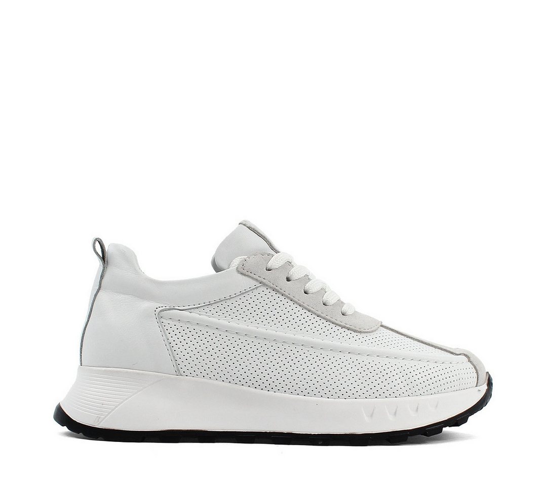 Celal Gültekin Modische Leder-Sneaker mit Plateau und optimalem Komfort Sneaker Hochglänzendes Leder in strahlendem Weiß Celal Gültekin Modische Leder-Sneaker mit Plateau und optimalem Komfort Sneaker Hochglänzendes Leder in strahlendem Weiß von Celal Gültekin