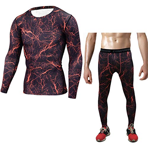 Celucke Funktionsunterwäsche Herren Set Thermounterwäsche Sportunterwäsche, Sport Leggings Laufhose Funktionsunterhose Kompressionshose + Funktionsshirt Kompressionsshirt Unterhemd Celucke Funktionsunterwäsche Herren Set Thermounterwäsche Sportunterwäsche, Sport Leggings Laufhose Funktionsunterhose Kompressionshose + Funktionsshirt Kompressionsshirt Unterhemd von Celucke
