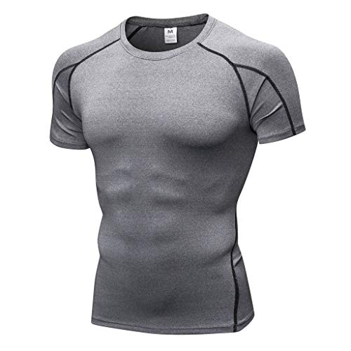 Celucke Laufshirts Herren, Sport Funktionsshirt Kompressionsshirt Kurzarm Rundhals Fitness T-Shirt Trainingsshirt Sportshirt Muskelshirt Celucke Laufshirts Herren, Sport Funktionsshirt Kompressionsshirt Kurzarm Rundhals Fitness T-Shirt Trainingsshirt Sportshirt Muskelshirt von Celucke