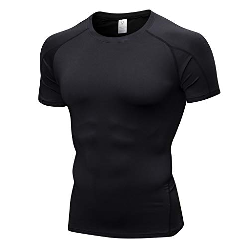 Celucke Laufshirts Herren, Sport Funktionsshirt Kompressionsshirt Kurzarm Rundhals Fitness T-Shirt Trainingsshirt Sportshirt Celucke Laufshirts Herren, Sport Funktionsshirt Kompressionsshirt Kurzarm Rundhals Fitness T-Shirt Trainingsshirt Sportshirt von Celucke