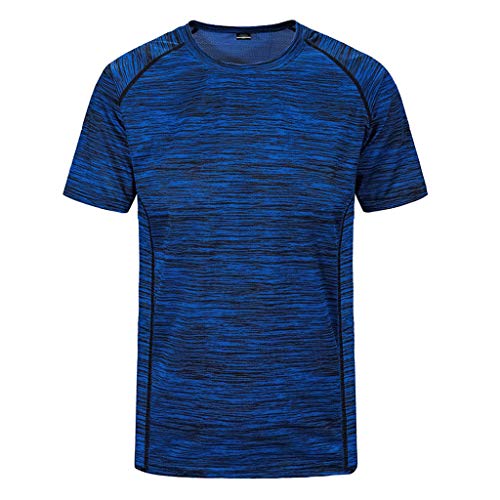 Celucke Sport Funktionsshirt Kompressionsshirt Laufshirts Herren Atmungsaktiv Sportshirt Kompression Stretch Trainingsshirt Kurzarm Rundhals Fitness Performance T-Shirt von Celucke