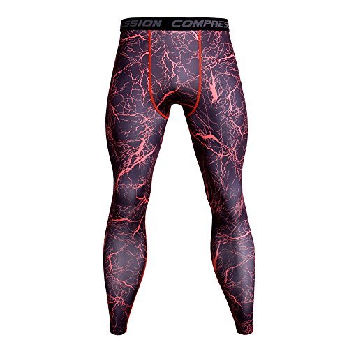 Celucke Sport Leggings Herren Strumpfhose Klassisch Laufhose Pro Cool Compression Tights mit Print, Männer Funktionswäsche Quick Dry Kompression Hose für Fitness Gym Joggen Celucke Sport Leggings Herren Strumpfhose Klassisch Laufhose Pro Cool Compression Tights mit Print, Männer Funktionswäsche Quick Dry Kompression Hose für Fitness Gym Joggen von Celucke