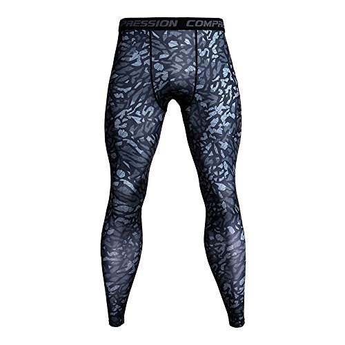 Celucke Sport Leggings Herren Strumpfhose Klassisch Laufhose mit Print, Pro Cool Compression Tights Funktionswäsche Quick Dry Kompression Hose für Fitness Gym Joggen Celucke Sport Leggings Herren Strumpfhose Klassisch Laufhose mit Print, Pro Cool Compression Tights Funktionswäsche Quick Dry Kompression Hose für Fitness Gym Joggen von Celucke
