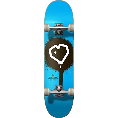 Centrano Unisex – Erwachsene Blueprint Spray Heart V2 Skateboard Komplettboard, Blau/Schwarz/Weiss, 8" Centrano Unisex – Erwachsene Blueprint Spray Heart V2 Skateboard Komplettboard, Blau/Schwarz/Weiss, 8" von Centrano