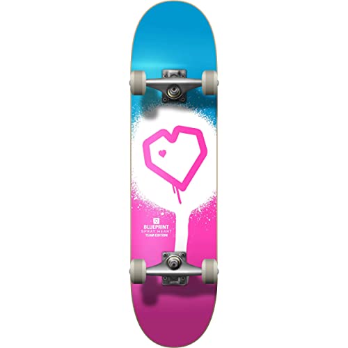 Centrano Unisex – Erwachsene Blueprint Spray Heart V2 Skateboard Komplettboard, Rosa/Weiss/Blau, 7.25" Centrano Unisex – Erwachsene Blueprint Spray Heart V2 Skateboard Komplettboard, Rosa/Weiss/Blau, 7.25" von Centrano