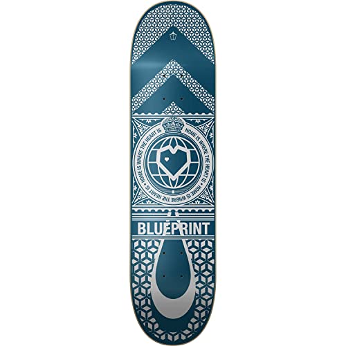 Centrano Unisex – Erwachsene Home Heart Skateboard Deck, Blau, 8" Centrano Unisex – Erwachsene Home Heart Skateboard Deck, Blau, 8" von Centrano
