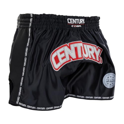 Century C-Gear WAKO K1/Muay Thai Competition Shorts (Schwarz/Weiß, L) von Century
