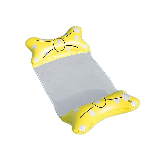 Poolschwimmer für Erwachsene Aufblasbare Wasser Hängematte Schwimmbad Liege Stuhl Float Spielzeug Wasser Sofa Faltbare Aufblasbare Hängematte Schwimmbad Zubehör Schwimmender Wasserstuhl(Yellow) von Cenz-888