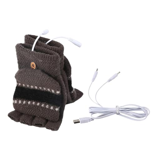 Ceprznvey Winterhandschuhe, beheizte Mittens, USB beheizte Handschuhe, warme Handschuhe für Winter, USB-beheizte Handschuhe mit vollen und halben Fingern, wiederaufladbar, für Outdoor-Aktivitäten und von Ceprznvey