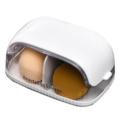 Makeup Sponge Case, Makeup Sponge Holder, Cosmetic Organizer, Dustproof Cosmetic Egg Protective Container, Beauty Egg Organizer Box, 5.91x3.74x2.95 Inches for Makeup Sponges and Beauty Tools Storage von Ceprznvey